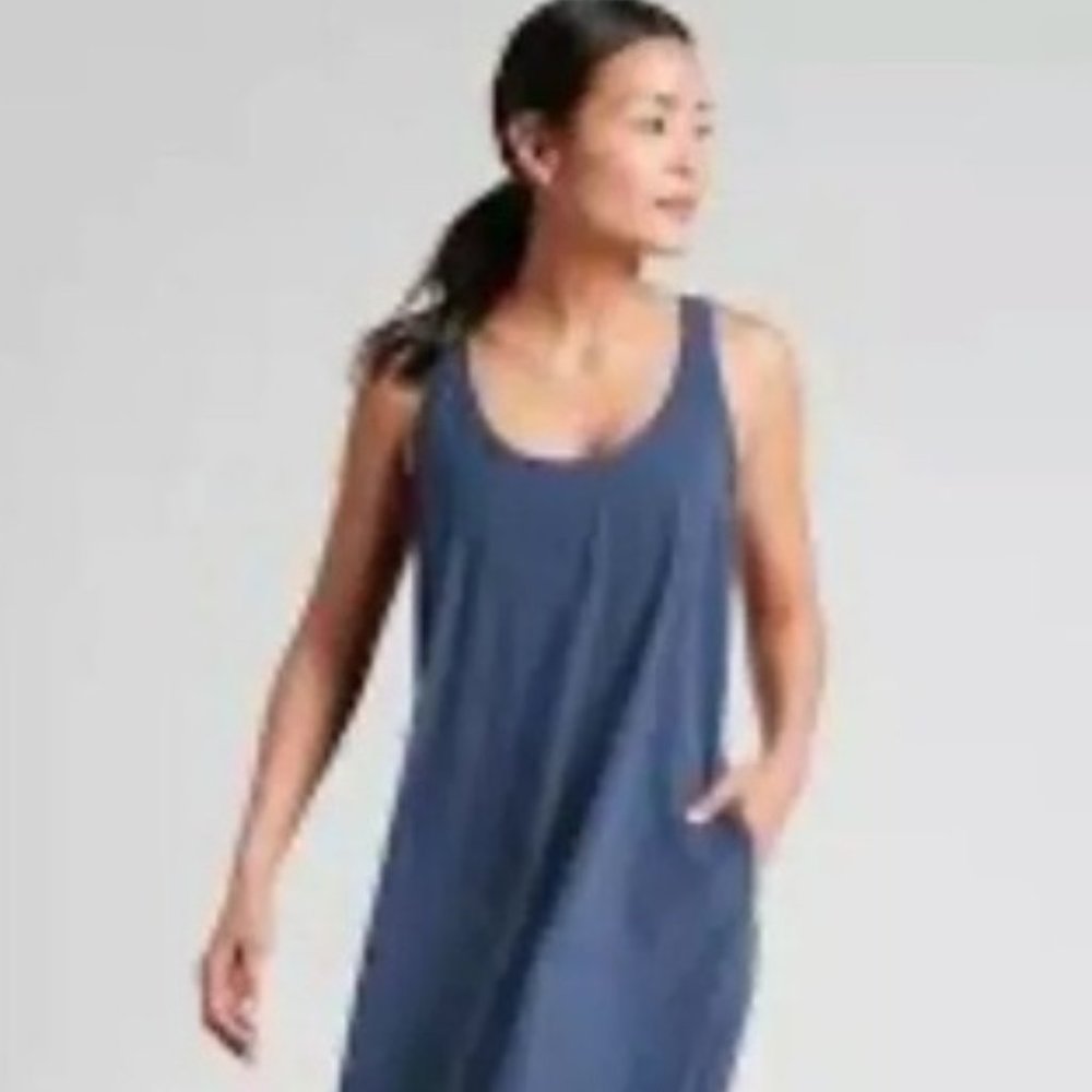 ATHLETA Presidio Dress Iron Blue